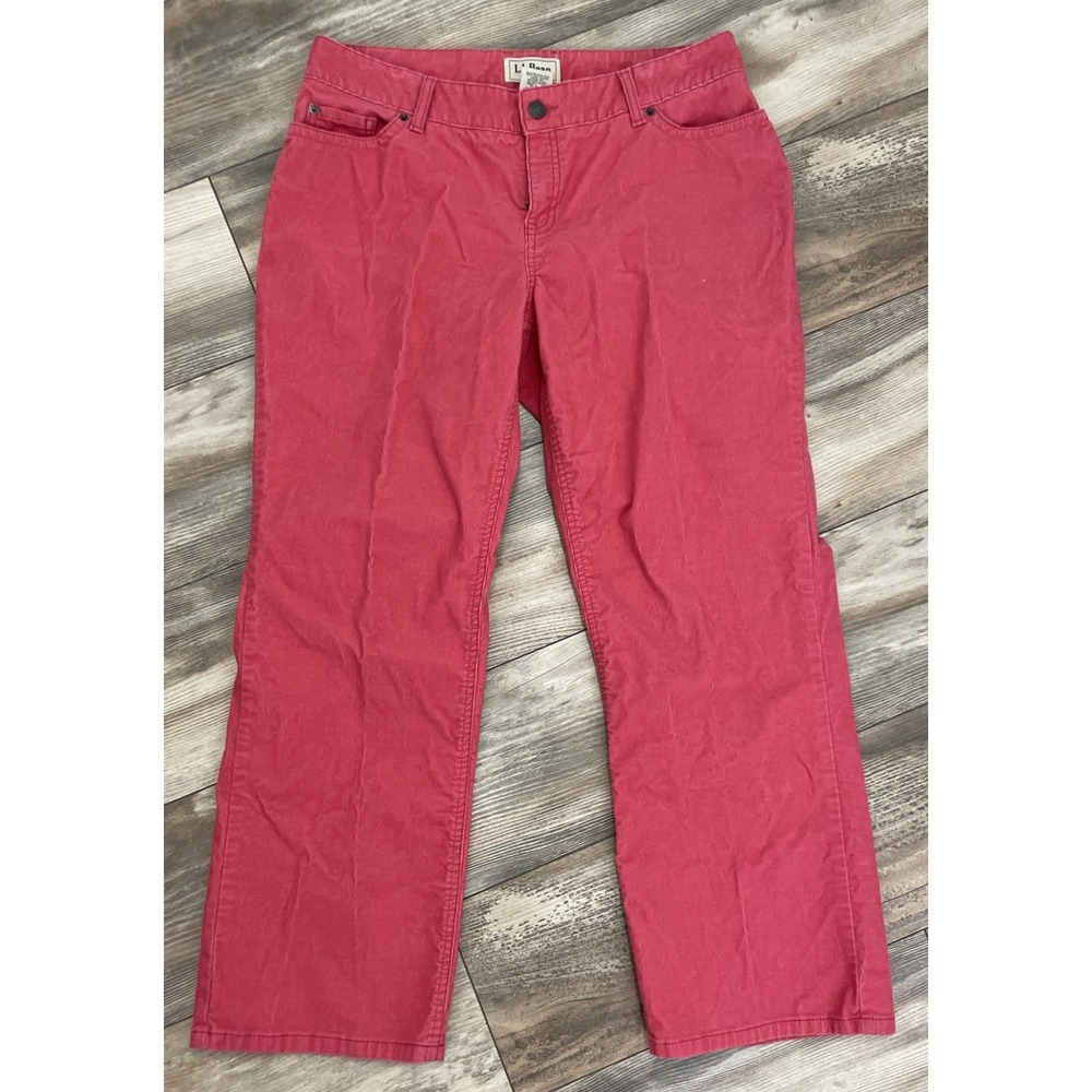 L.L Bean Womens Size 14P Corduroy Corduroy Curvy Fit Office Pants‎